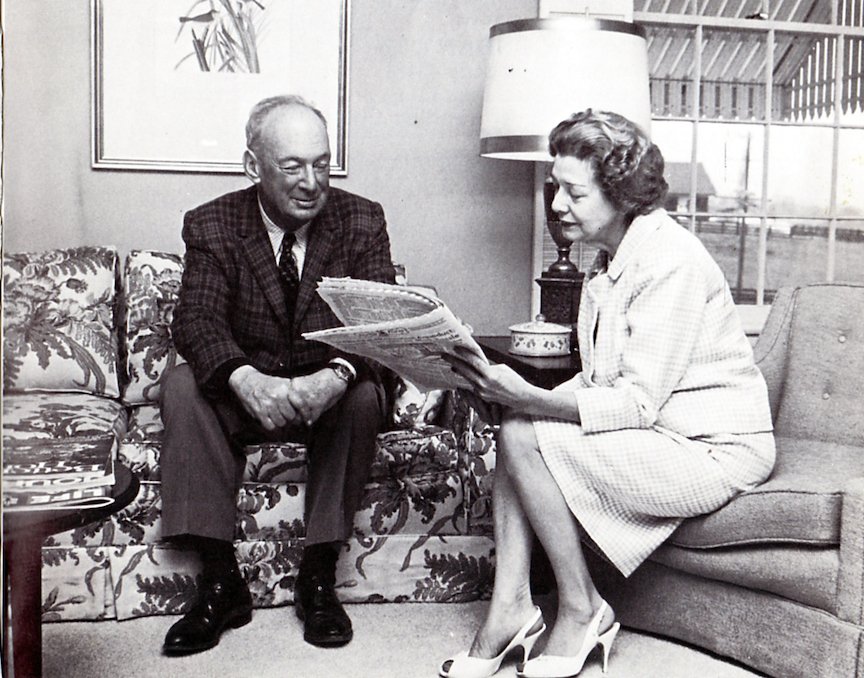 The Rice Family-Danada-House-Hisotry Dan And Ada Rice, Photo Taken For A 1965 Article In The Tampa Tribune.