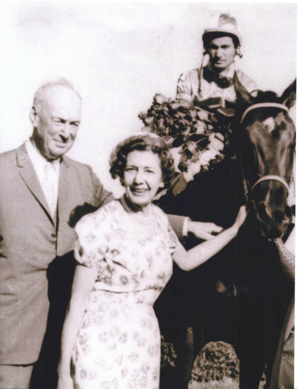 Lucky Deboniar Dan and Ada Rice with Jockey Bill Shoemaker